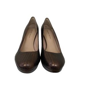 Antonio Melani Platform Heel Shoe. Brown Sz 9M.